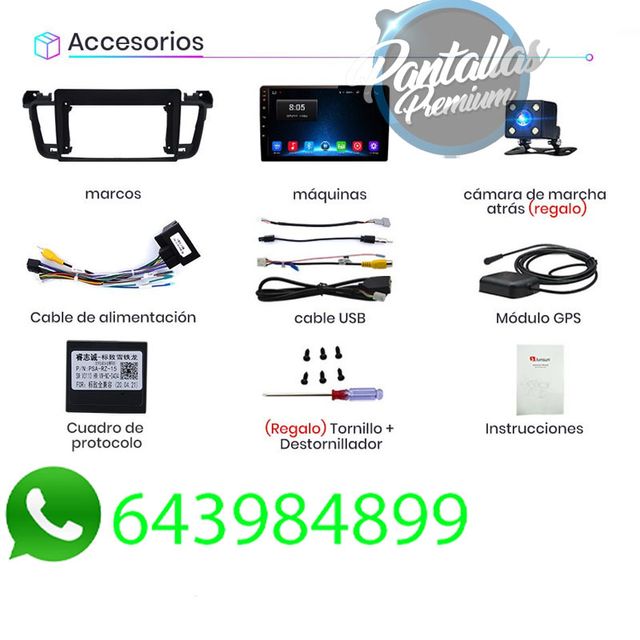 Radio Pantalla CARPLAY GPS para Peugeot 508