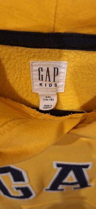 Sudadera GAP amarilla con capucha