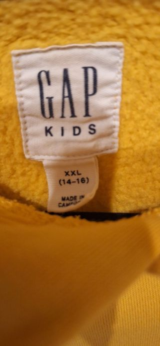 Sudadera GAP amarilla con capucha