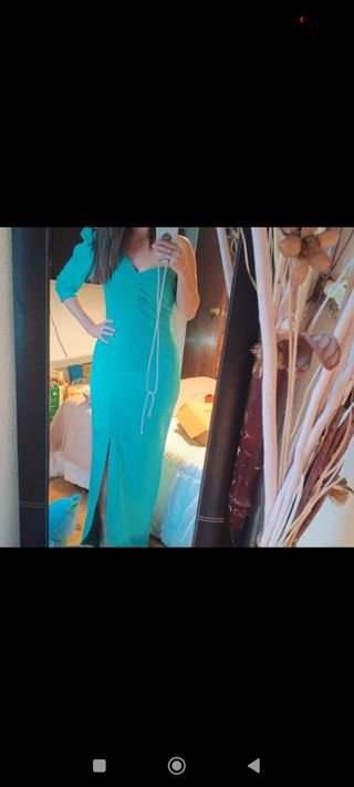 Vestido de fiesta verde Juan Bernal