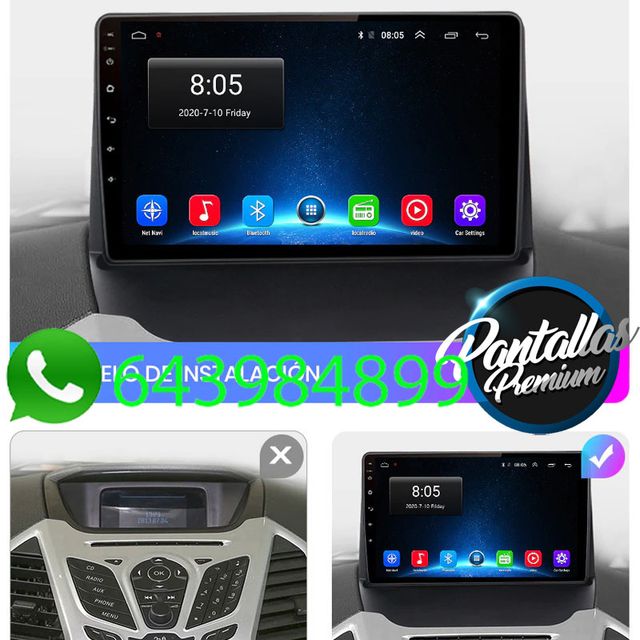 Radio Pantalla CARPLAY GPS para Ford Fiesta