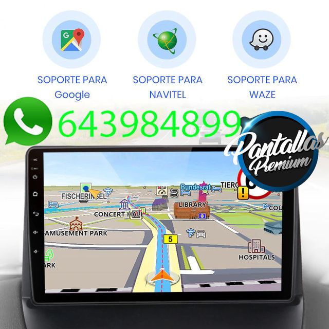 Radio Pantalla CARPLAY GPS para Ford Fiesta