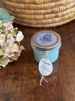 Candela in cera di oliva – Profumo di Tè Verde