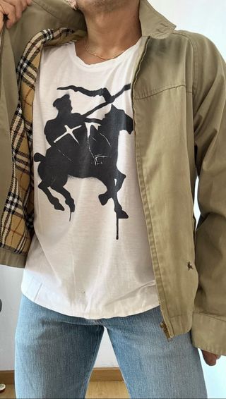 BUEBERRY VINTAGE CHAQUETA GABARDINA CORTA HOMBRE L