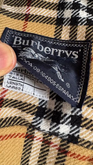 BUEBERRY VINTAGE CHAQUETA GABARDINA CORTA HOMBRE L
