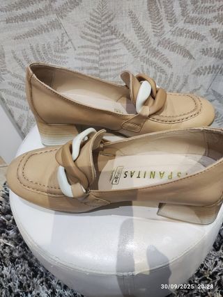 Zapatos Hispanitas Beige Tacon