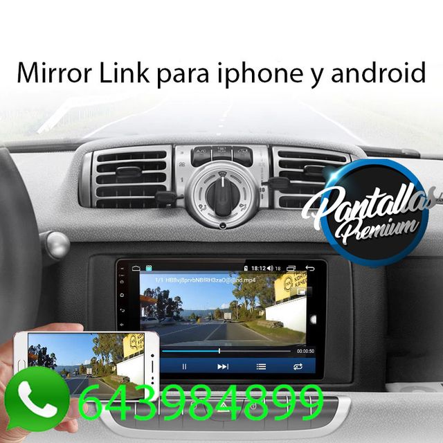 Radio Pantalla CARPLAY GPS para Smart Fortwo