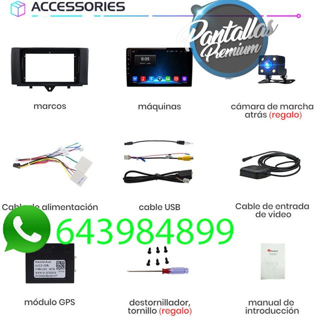 Radio Pantalla CARPLAY GPS para Smart Fortwo