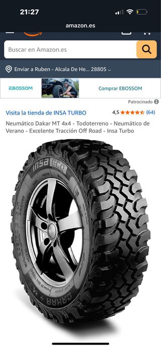 Neumático Insa Eco Dakar 235/60R16 100Q
