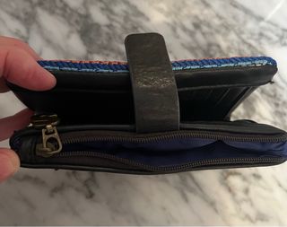 Cartera Desigual Piel Negra Bordados