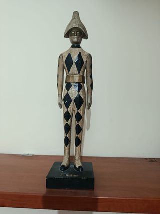 Figura de madera Arlequín