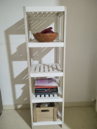 Estantería blanca 4 baldas