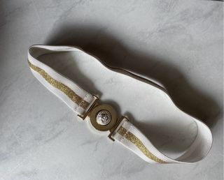 Cintura elastica bambina oro e bianco