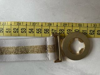 Cintura elastica bambina oro e bianco