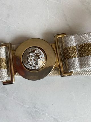Cintura elastica bambina oro e bianco