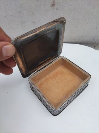 Cenicero o recoge migas S.XIX alpaca plata vintage