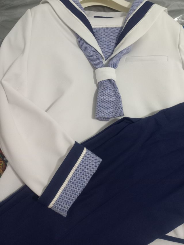Traje Comunión Niño Varones Blanco/Azul