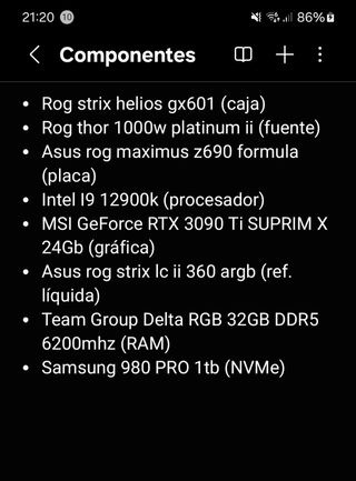 PC Asus + RTX 3090 Ti 24GB + i9 12900k