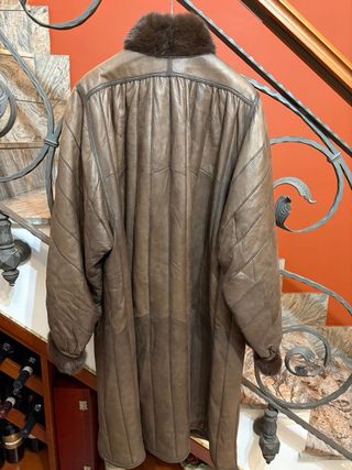 Cappotto donna vera pelle con pelliccia