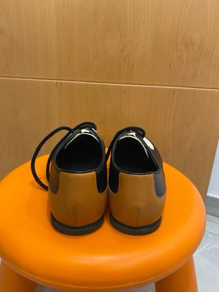 Botines Camper Piel negra y marrón + Pelo Beige