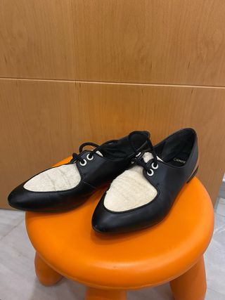 Botines Camper Piel negra y marrón + Pelo Beige
