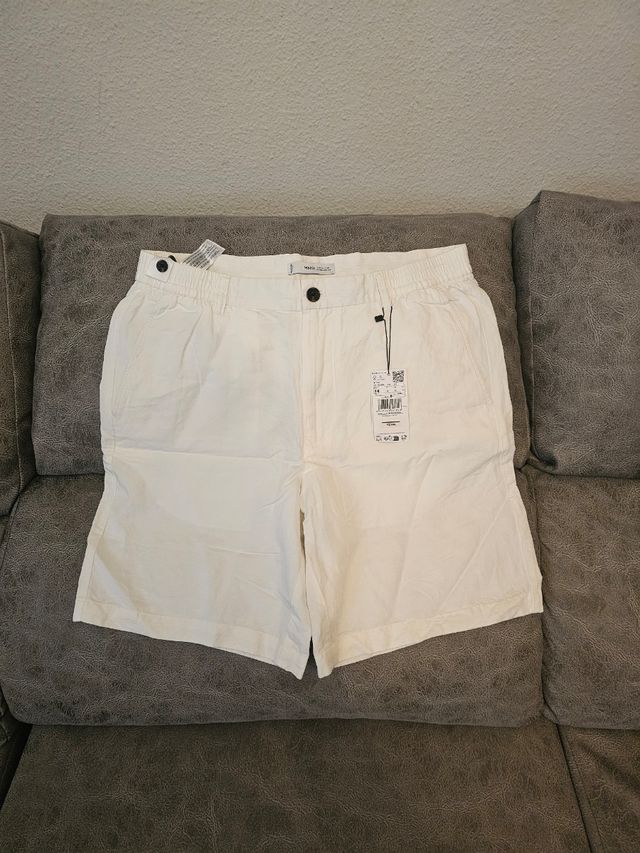Pantalones cortos Mango blancos talla 44