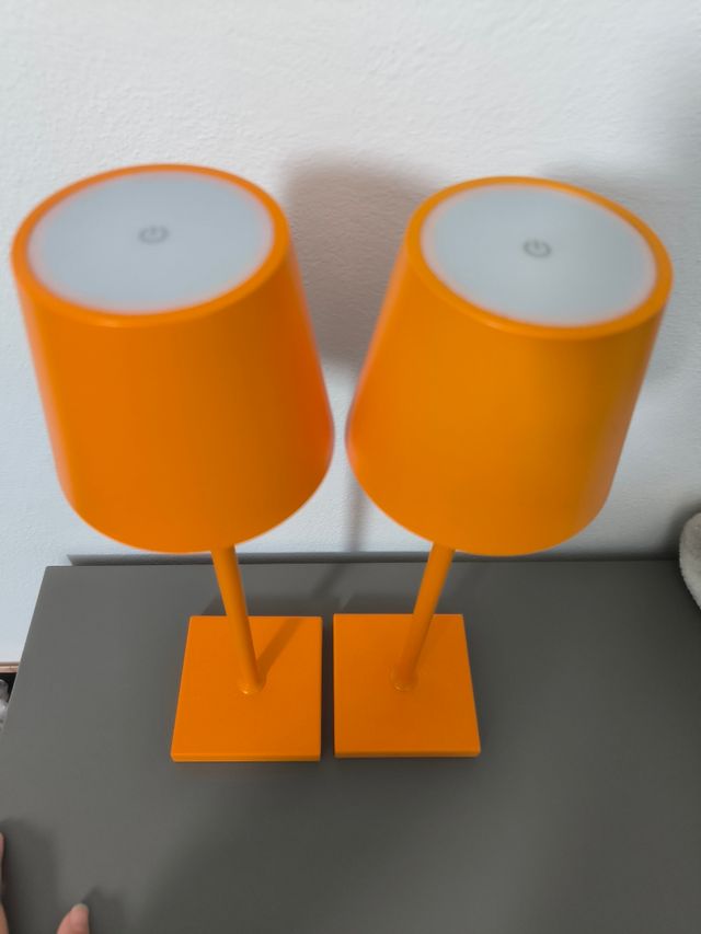 2 Lampade LED Arancioni Senza Filo