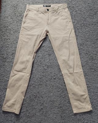 Pantalón Chino Zara Man Talla 40 Beige