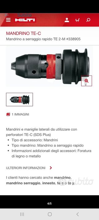 Mandrino Hilti nuovo