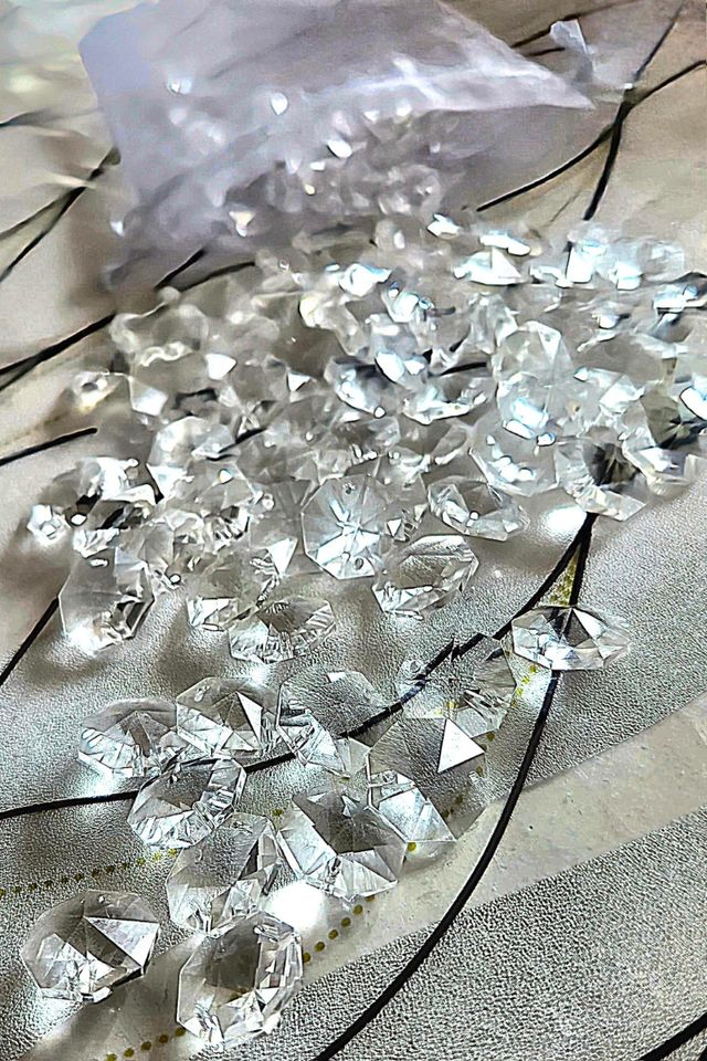 102 Cristais de joalharia facetados frente e verso