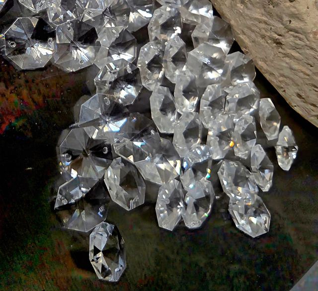 102 Cristais de joalharia facetados frente e verso