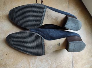 Zapatos de tacón azul mujer talla 39