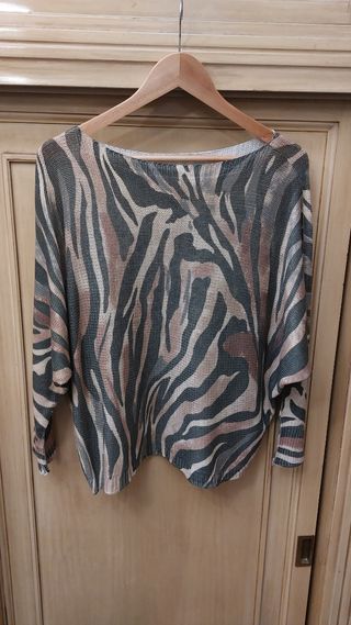 Jersey estampado cebra talla única