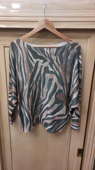 Jersey estampado cebra talla única