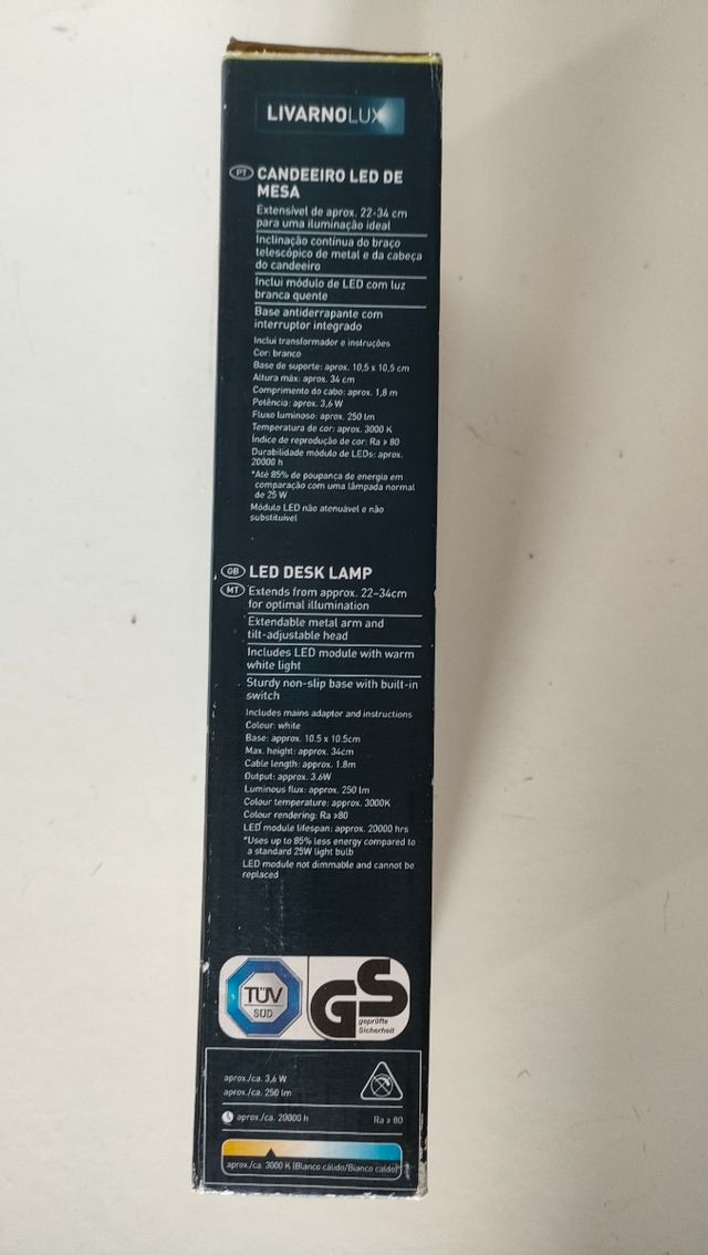 Lampada LED da tavolo Livarno Lux bianca