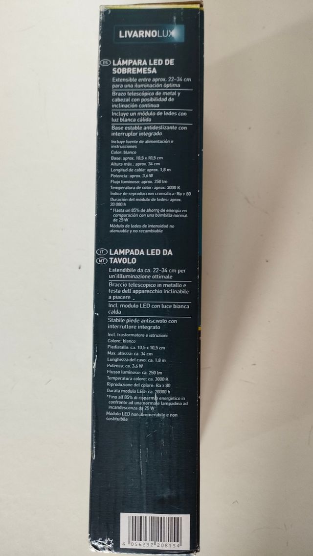 Lampada LED da tavolo Livarno Lux bianca