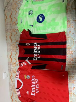 Lote 3 Camisetas Fútbol Originales Adidas talla S