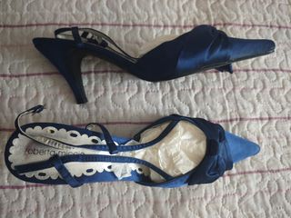 Zapatos de fiesta azul tacon 39