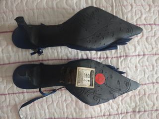 Zapatos de fiesta azul tacon 39