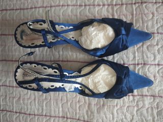Zapatos de fiesta azul tacon 39