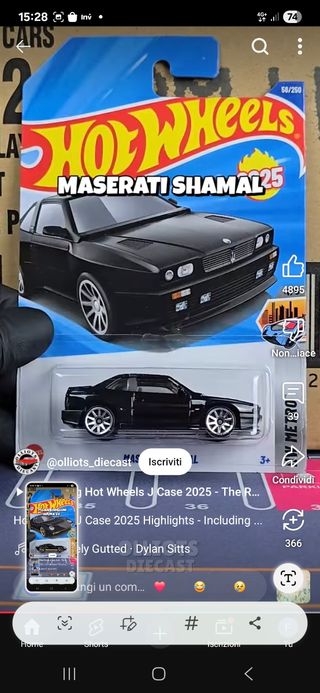 Hot Wheels Maserati Shamal Nera
