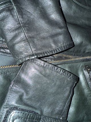 Cazadora de cuero G-Star RAW negra hombre,talla S
