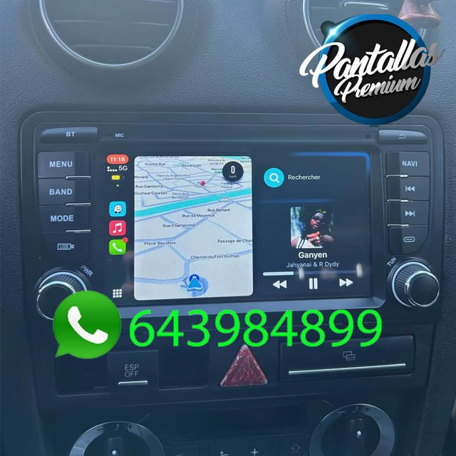 Radio Pantalla CARPLAY GPS botones para Audi A3
