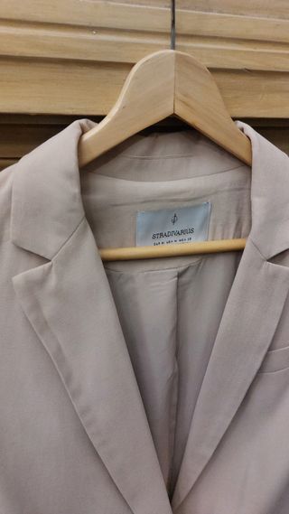 Chaqueta Americana Blazer Stradivarius Beige Talla