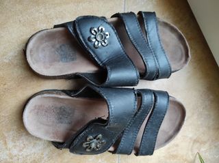 Sandalias chanclas mujer negras