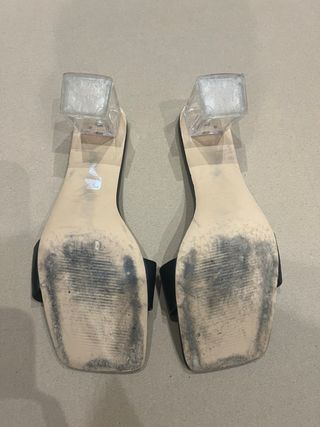 Zapatos de tacón cuadrados negros talla 41