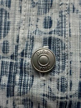 Camisa Dior Oblique Azul y Blanca