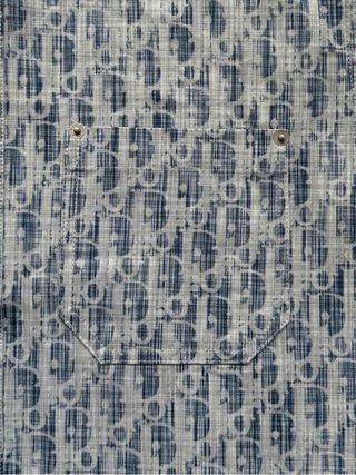 Camisa Dior Oblique Azul y Blanca
