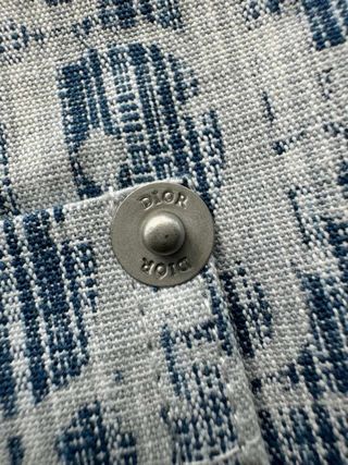 Camisa Dior Oblique Azul y Blanca
