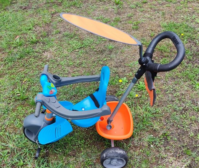 Triciclo infantil FEBER azul y gris